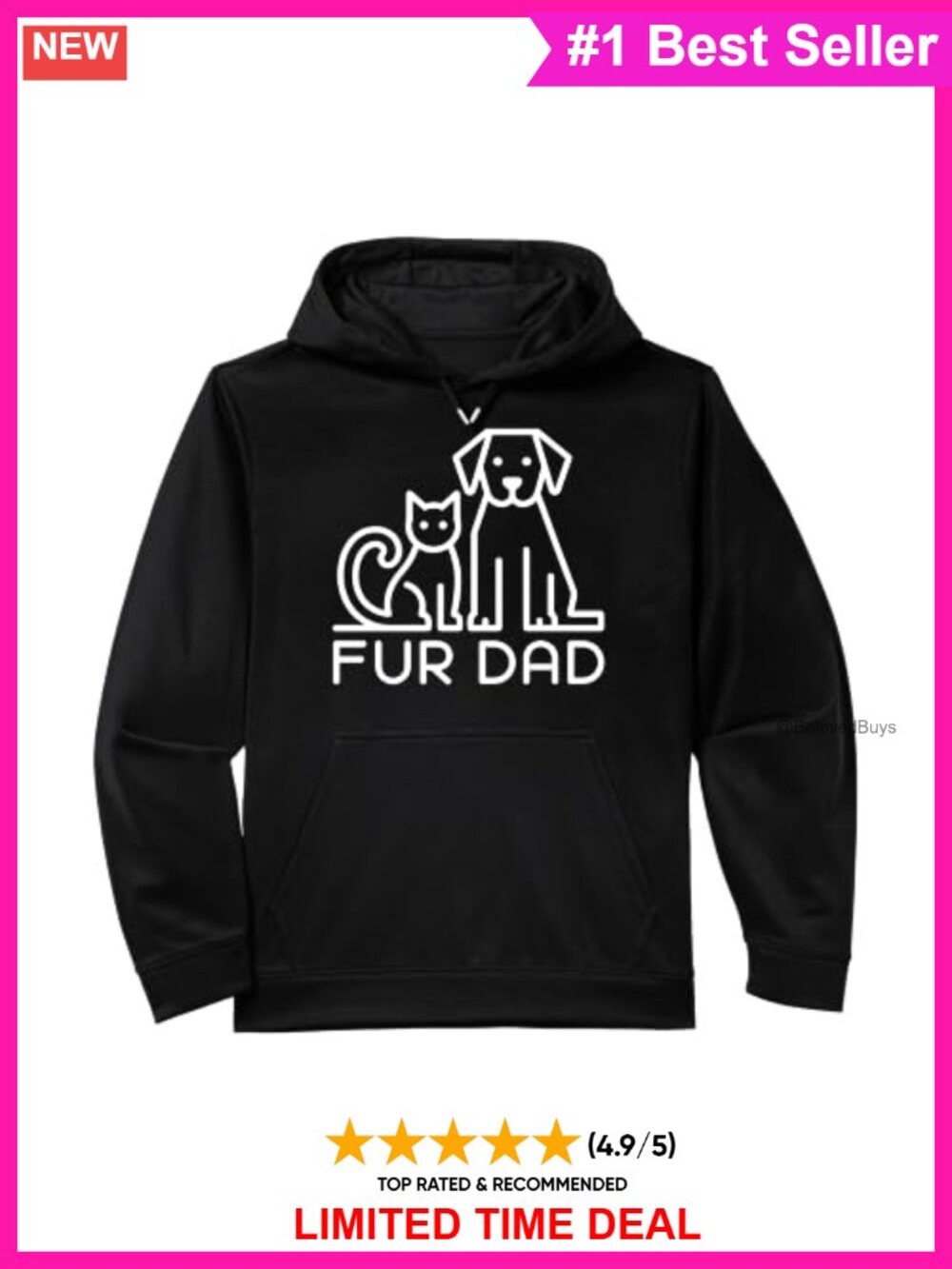 Fur Dad Performance Hoodie Men's Father's Day Gift Long Sleeve
